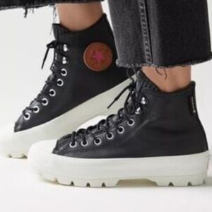 Converse CTAS Gore-Tex Waterproof Lugg Leather Black Boots 565005C